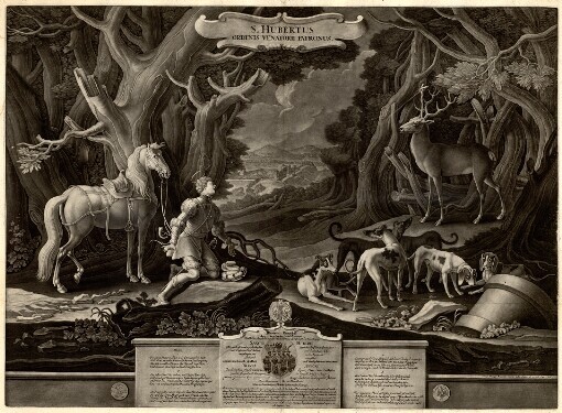 S. Hubertus Ordinis Venatorii Patronus: Kurtzer Begriff derer Fürnehmsten Schuldigkeiten Welche die Mitglieder aus der Hochadelichen Gesellschafft der Ver Ehrung Sancti Huberti Wie auch alle andre rechtschaffene Liebhaberder der Chiens-Courrnants und Parforce-Jagd halten und beobachten sollen. angefangen und in dem Königreich Böheimb eingeführt, Durch Ihro Excell. den Hoch und Wohlgebohrnen Herrn Herrn Frantz Antoni des Heil. Röm. Reichs Graffen von Sporck, Herrn derer Herschafften Gradlitz, Konoged, und Hermanitz der Römisch Kaÿ. Maÿs. Würck. Geheimben Rath, Cammeren und König. Statthaltern im Königreich Böheimb. Gebet zu dem heiligen Huberto Patron der Jägerey