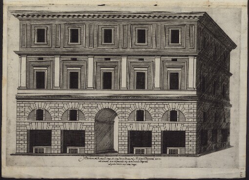 Alberinorum Romae Domus: ob singularem Bramantis Architecti Florentini sui seculi miraculi, in ea disponenda atq; distribuenda diligentia, ad posteritatem reseruata imago