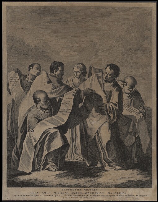 Prophethae Minores Osea Amos Michaelis Agaeus. Zacharias Malachias Loquutus est Dominus per os sanctorum, qui a seculo sunt Prophetarum ejus, ut illuminaret eos qui in tenebris sedebant, et dirigeret pedes eorum in viam pacis