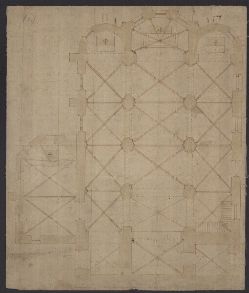 [Půdorys kostela se sakristií]