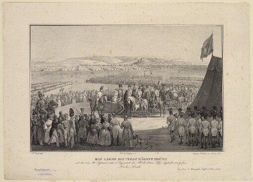 Das Lager bei Turas nächst Brünn: mit der am 8ten September 1834 in Gegenwart des Allerhöchsten Hofes abgehaltenen grossen Kirchen-Parade