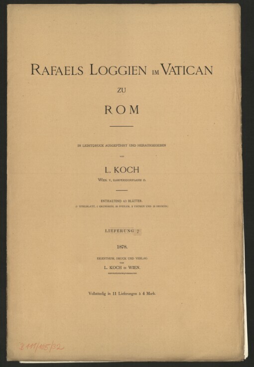 RAFAELS LOGGIEN IM VATICAN ZU ROM. LIEFERUNG 7