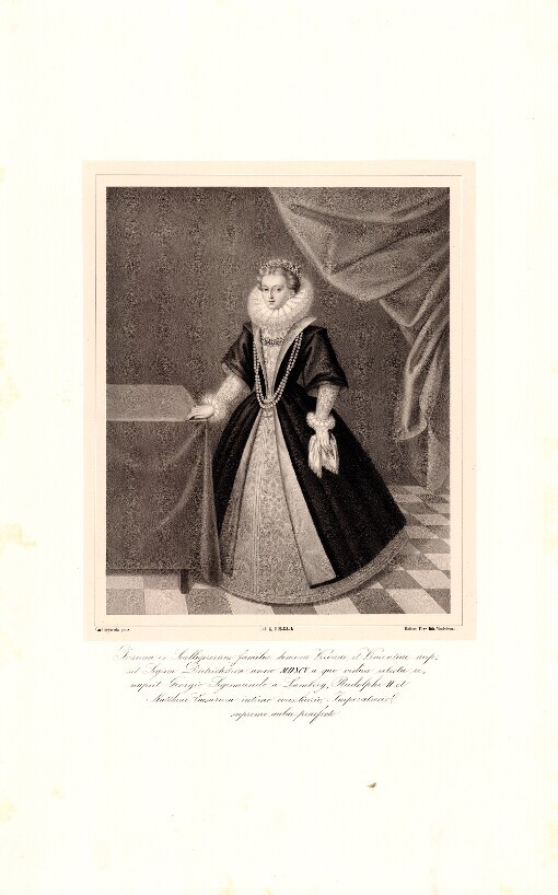 Joanna ex Scalligerorum familia, domina Veronae et Vincentiae nupsit Sigism. Dietrichstein anno MDXCV a quo vidua relicta renupsit Georgio Sigismundo a Lanberg, Rudolphi II et Matthiae Caesarum intimo consiliario, Imperatricis supremo aulae praefecto