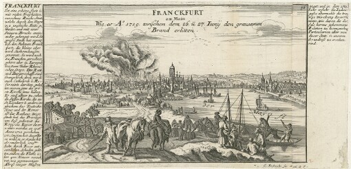 Franckfurt am Main Wie es Ao. 1719 zwischen den 26. und 27. Iunij den grausamen Brand erlitten. 56