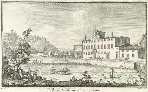 [Vedute delle Ville, e d'Altri Luoghi della Toscana]. Villa de SSri. Marchesi Gerini a Ronta