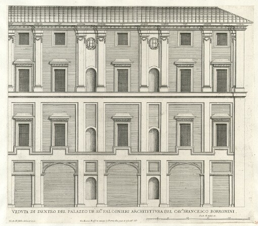 Vedvta Di Dentro Del Palazzo De SSri. Falconieri Architettvra Del Cavr. Francesco Borromini