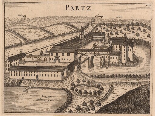 [Topographia Austriae Superioris Modernae: Das ist: Contrafee vnd Abbildung aller Städt, Clöster, Herrschafften vnd Schlösser, deß Etz-Hertzogthumbs Oesterreich, Ob der Ennß, welche Theils nach freyen Aug, Theils nach der Perspectivae Kunst ad vivum deliniert vnd abgezeichnet worden, sambt einer Specification der Jetzigen Herrn Possessorn vnd Besitzer]. Partz