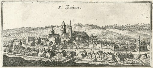 [Topographia Provinciarum Austriacarum: Austriae Styriae, Carinthiae, Carniolae, Tyrolis etc., Das ist Beschreibung Vnd Abbildung der fürnembsten Stätt Vnd Plätz in den Osterreichischen Landen Vnder vnd OberOsterreich, Steyer, Kärndten, Crain Vnd Tyrol]. St. Florian