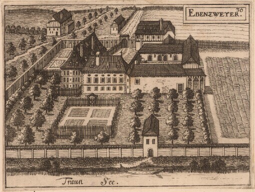 [Topographia Austriae Superioris Modernae: Das ist: Contrafee vnd Abbildung aller Städt, Clöster, Herrschafften vnd Schlösser, deß Etz-Hertzogthumbs Oesterreich, Ob der Ennß, welche Theils nach freyen Aug, Theils nach der Perspectivae Kunst ad vivum deliniert vnd abgezeichnet worden, sambt einer Specification der Jetzigen Herrn Possessorn vnd Besitzer]. 30. Ebenzweyer