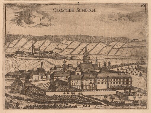 [Topographia Austriae Superioris Modernae: Das ist: Contrafee vnd Abbildung aller Städt, Clöster, Herrschafften vnd Schlösser, deß Etz-Hertzogthumbs Oesterreich, Ob der Ennß, welche Theils nach freyen Aug, Theils nach der Perspectivae Kunst ad vivum deliniert vnd abgezeichnet worden, sambt einer Specification der Jetzigen Herrn Possessorn vnd Besitzer]. Closter Schlögl