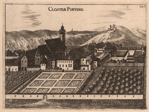 [Topographia Austriae Superioris Modernae: Das ist: Contrafee vnd Abbildung aller Städt, Clöster, Herrschafften vnd Schlösser, deß Etz-Hertzogthumbs Oesterreich, Ob der Ennß, welche Theils nach freyen Aug, Theils nach der Perspectivae Kunst ad vivum deliniert vnd abgezeichnet worden, sambt einer Specification der Jetzigen Herrn Possessorn vnd Besitzer]. Closter Pupping