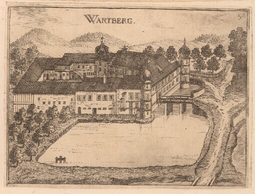 [Topographia Austriae Superioris Modernae: Das ist: Contrafee vnd Abbildung aller Städt, Clöster, Herrschafften vnd Schlösser, deß Etz-Hertzogthumbs Oesterreich, Ob der Ennß, welche Theils nach freyen Aug, Theils nach der Perspectivae Kunst ad vivum deliniert vnd abgezeichnet worden, sambt einer Specification der Jetzigen Herrn Possessorn vnd Besitzer]. Wartberg
