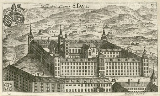 [Topographia Archiducatus Carinthiae antique & modernae completa: Das ist Vollkommne und gründliche Land-Beschreibung deß berühmten Erz-Herzogthums Kärndten ... ]. 135. Stifft vnd Closter S. Pavl
