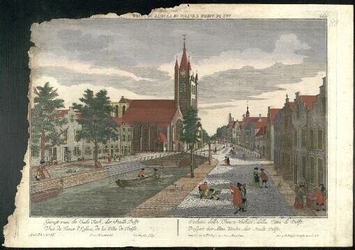 Gesigt van de Oude Kerk, der Stadt Delft: Vuë de Vieux l'Eglise, de la Ville de Delft. Veduta della Chiesa Vechia, della Citta di Delft. Prospect der Alten Kirche, der Stadt Delft. 269 ; Med. Fol. N. 66