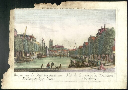 Prospect von der Stadt Dordrecht am Knollhaven beym Nieuwe: Vuë de la Nieuwe du Knolhaven a Dordrecht