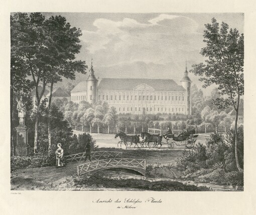 Ansicht des Schloses Plauda in Mähren