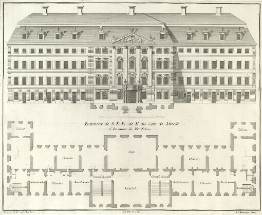 Batiment de S. E. M. de K du Coté de Dresde d'Invention de Mr. Schaz