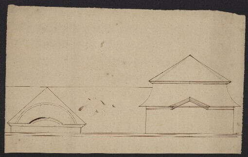 Nárys štítu a vížky