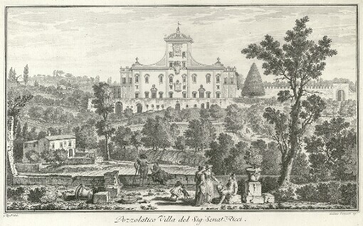 [Vedute delle Ville, e d'Altri Luoghi della Toscana]. Pozzolatico Villa del Sigr. Senatre. Ricci