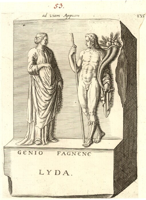 [Topographia urbis Romae. 53] ; 135. ad Viam Appiam ; [Genio & Lyda