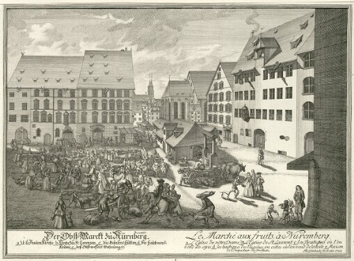 Der Obst-Marckt zu Nürnberg: Le Marché aux fruits, à Nuremberg. 8