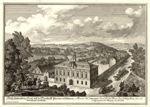 Fürst. Lichtenstein. Haus auf der Herrschafft Planian, in Böhmen an der Prager Landstraße. [List] 9