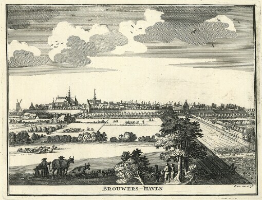 [Specvlvm Zelandiae: dat is Een Beschryvinge oste Afbeelding der Steden, Ambachts-Heerlijckheden, Dorpen Castelen, Ridderlijcke Hofsteden, Huysen en Gebouwen gelegen inde Eylanden en de Graeflyckheyt van Zeelandt]. Brouwers - Haven