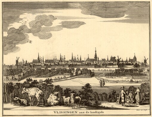 [Specvlvm Zelandiae: dat is Een Beschryvinge oste Afbeelding der Steden, Ambachts-Heerlijckheden, Dorpen Castelen, Ridderlijcke Hofsteden, Huysen en Gebouwen gelegen inde Eylanden en de Graeflyckheyt van Zeelandt]. Middelburg aan de landtzyde