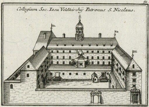 [Societas Iesu Provinciae Germaniae Superioris in sua Collegia distributae]. 41. Collegium Soc. Iesu Veldkirchij Patronus S. Nicolaus