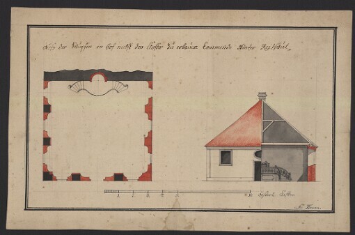 Auss der Schupfen in Hof nechst den Closter Zu erbauen Commende Winter Reitschul