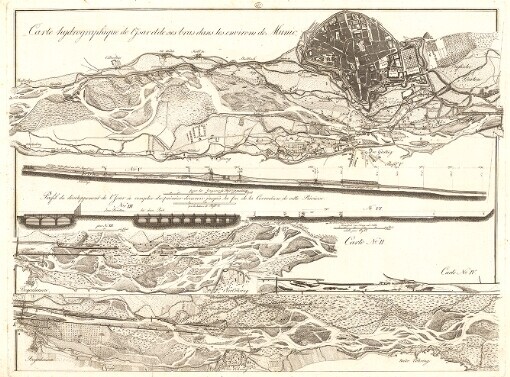 [Planches à servir pour l'ouorage de Mr. Wiebeking, qui contient und partie de la science construire les ponts]. 117. Carte hydrographique de l'Ysar et de ses bras dans les environs de Munic