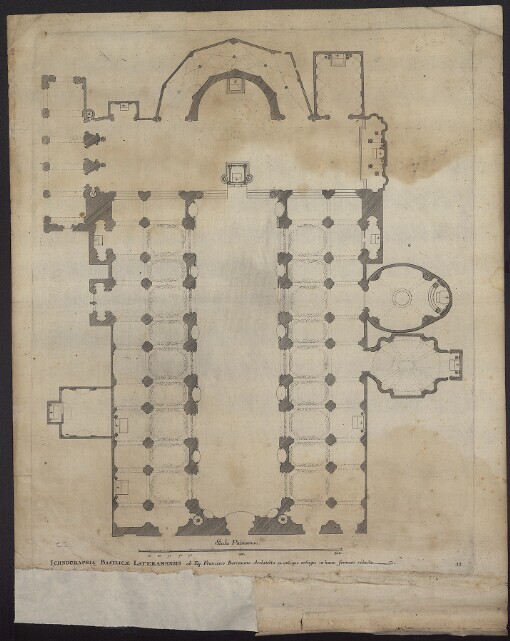 Ichonographia Basilicae Lateranensis ab Eq. Francisco Borromino Architecto ex antiquo vestigio ni hanc formam redacta. 11