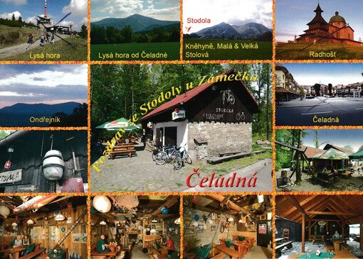 Čeladná : pozdrav ze Stodoly u Zámečku : Lysá hora, Ondřejník ...