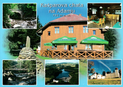 Kašparova chata na Adamu : 752 m n. m.