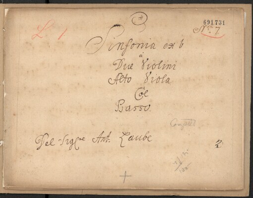 Sinfonia ex b a Due Violini Alto Viola col Basso