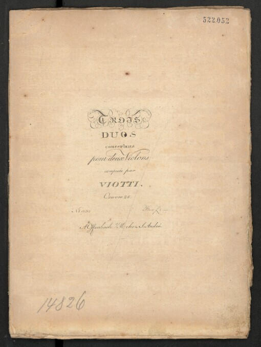 Trois Duos concertans pour deux Violons, Oeuvre 25