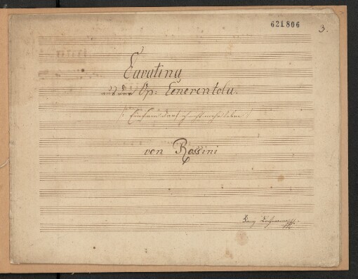 Cavatina: aus der Op. Cenerentola, Einsam darf ich nicht mehr leben