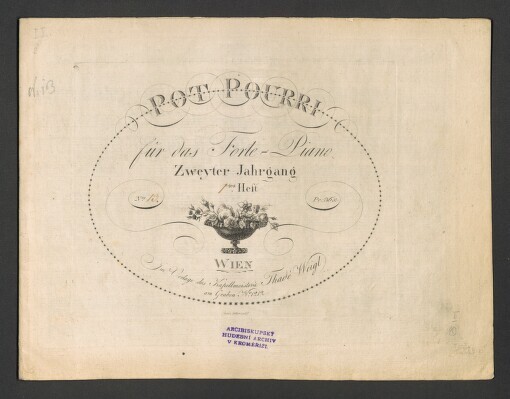 Pot pourris: für das Forte-Piano. Zweiter Jahrgang, 1. Heft