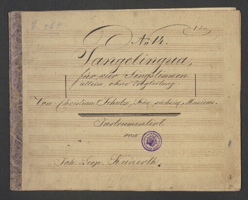 Pangelinqua: 4 Singstimmen, ohne Begleitung. No. 14