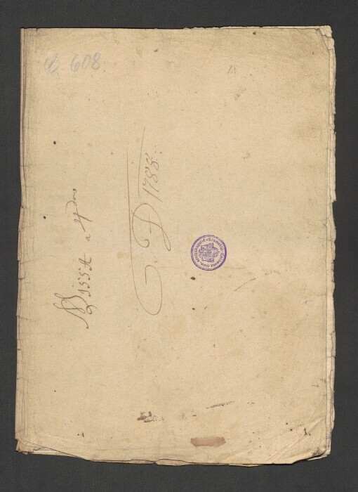 Missa á 4 (B-dur): Canto, Alto, Tenore, Basso con Organo