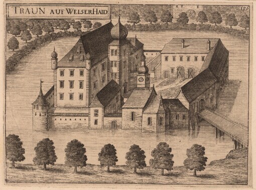 [Topographia Austriae Superioris Modernae: Das ist: Contrafee vnd Abbildung aller Städt, Clöster, Herrschafften vnd Schlösser, deß Etz-Hertzogthumbs Oesterreich, Ob der Ennß, welche Theils nach freyen Aug, Theils nach der Perspectivae Kunst ad vivum deliniert vnd abgezeichnet worden, sambt einer Specification der Jetzigen Herrn Possessorn vnd Besitzer]. Traun auf Welserhaid