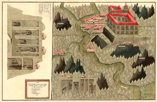 Plan des Gold und Silber Bergwergs rauchen Ratsch, in der Trein, in Ober Charnten
