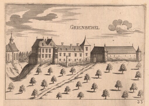 [Topographia Archidvcatvs Avstriae Inf- Modernae- seu Controfee vnd Beschreibung: aller Stätt Closter vnd Schlosser wie sie anietzo stehen in dem Ertzhertzogtumb unter Osterreich. Das Viertl ob Wiener waldt]. 33. Grienbichel