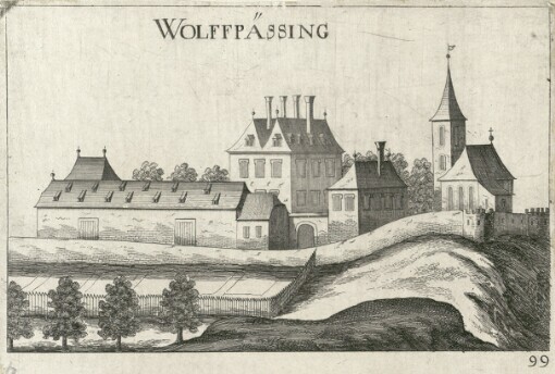 [Topographia Archidvcatvs Avstriae Inf- Modernae- seu Controfee vnd Beschreibung: aller Stätt Closter vnd Schlosser wie sie anietzo stehen in dem Ertzhertzogtumb unter Osterreich. Das Viertl vnter Mannhartsberg]. 99. Wolffpässing
