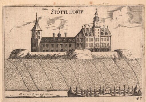 [Topographia Archidvcatvs Avstriae Inf- Modernae- seu Controfee vnd Beschreibung: aller Stätt Closter vnd Schlosser wie sie anietzo stehen in dem Ertzhertzogtumb unter Osterreich. Das Viertl vnter Mannhartsberg]. 87. Stöttl Dorff