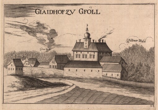 [Topographia Archidvcatvs Avstriae Inf- Modernae- seu Controfee vnd Beschreibung: aller Stätt Clöster vnd Schlösser wie sie anietzo stehen in dem Ertzhertzogtumb unter Osterreich. Das Viertl ob Mannhartsberg]. 32. Giaidhof zv Gföll