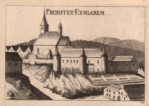 [Topographia Archidvcatvs Avstriae Inf- Modernae- seu Controfee vnd Beschreibung: aller Stätt Clöster vnd Schlösser wie sie anietzo stehen in dem Ertzhertzogtumb unter Osterreich. Das Viertl ob Mannhartsberg]. 23. Probstey Eysgaren