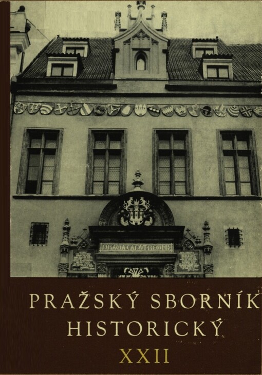 Pražský sborník historický.XXII