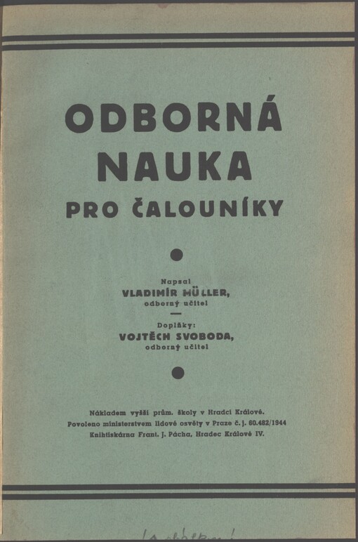 Odborná nauka pro čalouníky