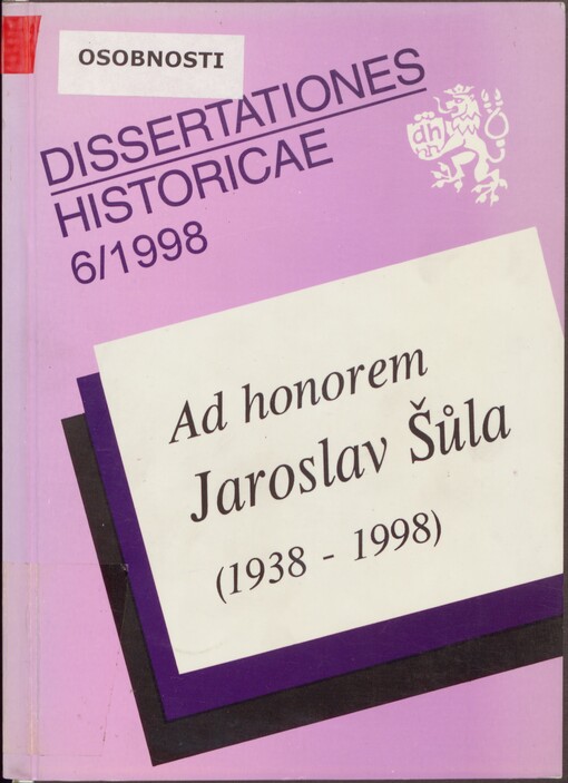 Jaroslav Šůla: sborník příspěvků k šedesátinám